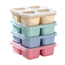 Conjunto de lancheira Bento com 4 compartimentos - Pode ser usado no micro-ondas e na lava-louças.