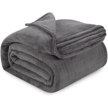 Couverture polaire grise California king 102 x 96 pouces