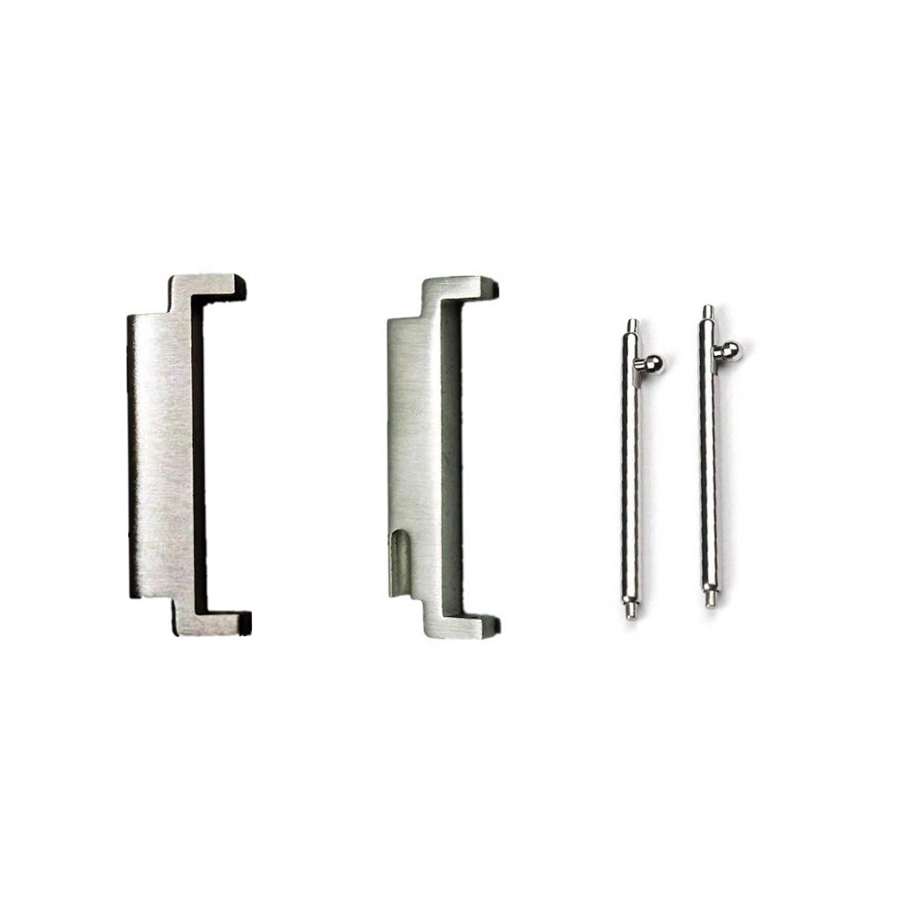 Universal Watch Band Connector 20Mm To 22Mm Adapters Silver 7314281002886