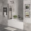 Balterley Round Single Ended 1700x700 Bath Set - Leg Set & Black Screen 3