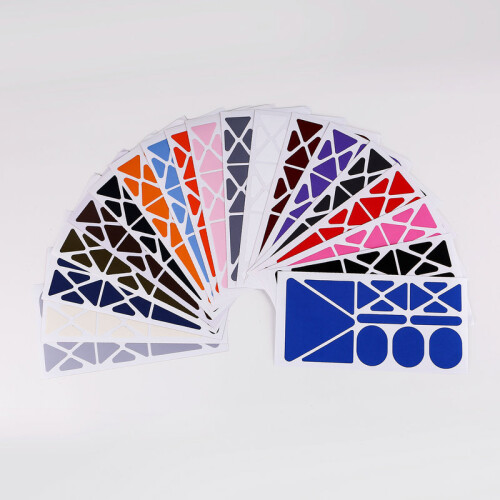 Down Jacket Fabric Patches, Multi-color (18 Pieces)   Triangle type 2
