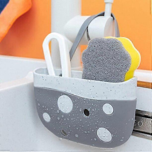 Kitchen Hanging Sponge Holder Plastic Sink Organizer For Kitchen Storage