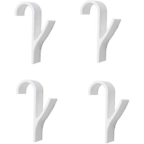 Bathtub Hook Rack Plastic Heated Towel Rack Radiator Hook (White) 4pcs