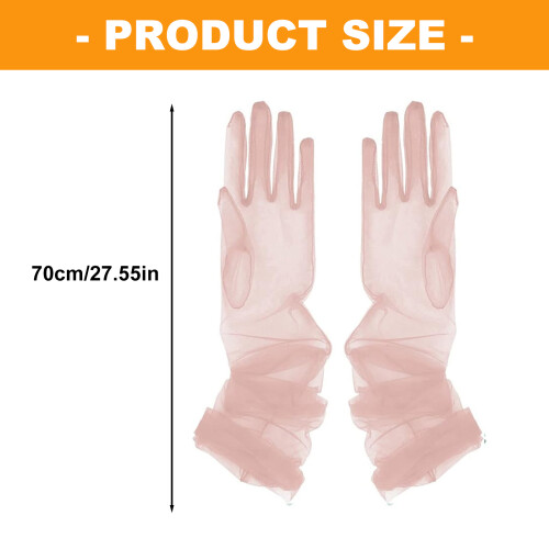 Wedding Accessory Gloves Long Sleeve for Bride-Light Blue 70 2