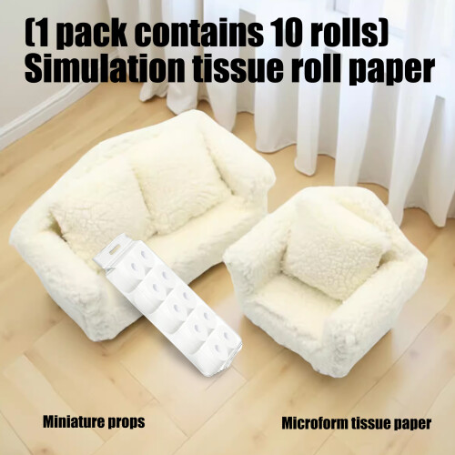 Doll House Miniature Toliet Tissue with Simulation Detail 1