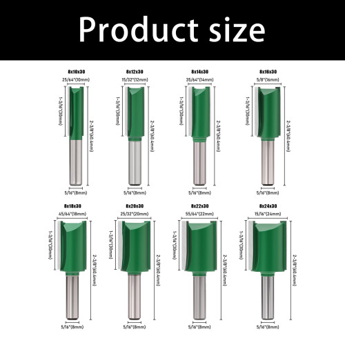 Multipurpose Engraving Grooving Woodworking Router Bit-8x10x30 2
