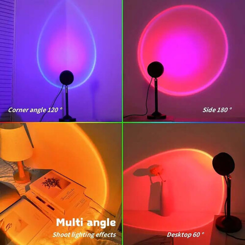 Λάμπα προβολής MOQIN Sunset RGB LED με τηλεχειριστήριο 2