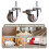 Μίνι τροχοί για κύλιση επίπλων, βαρέως τύπου, περιστροφή 360 μοιρών, χαμηλού προφίλ 3