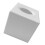 Witte plastic tissuebox 13x13x13 cm 1
