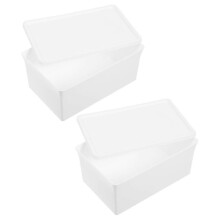 2pcs Laundry Room Organizers with Lid Plastic Laundry Powder Storage Containers Dryer Sheets Dispensers for Laundry Room Bathroom