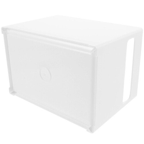 Kitchen Storage Bin Kitchen Organizer Pantry Organizer Bin Plastic White for Kitchen Organization 1Pack