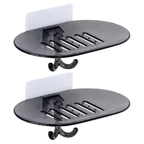Plastic Soap Holder Wall Mounted Soap Rack for Bathroom Storage 6Pcs