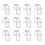 Transparent Plastic Hanging Clips for Bathroom Storage Use 12Pcs 1