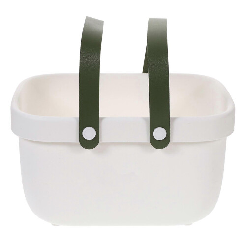 Toiletry Plastic Basket for Bathroom Storage with Handle