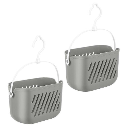 Plastic Hanging Basket Kitchen Organizer for Storage 2Pcs with Hook