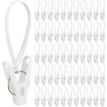120-pack multi-purpose laundry hooks with plastic rope, suitable for baby clothes, wardrobe storage, pants, hats, socks, boots, bras, towels