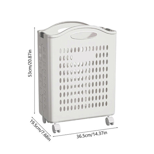 Wheeled Storage Baskets for Laundry Plastic Clothes Storage Organizer 2