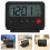 Black Compact Travel Clock Plastic Digital Flip Down Alarm 10