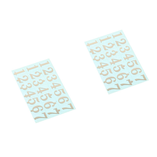 2Pcs Self-Adhesive Coffee Music Stickers Gold Embossed for Instruments 1