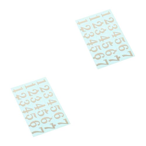 2Pcs Self-Adhesive Coffee Music Stickers Gold Embossed for Instruments 2