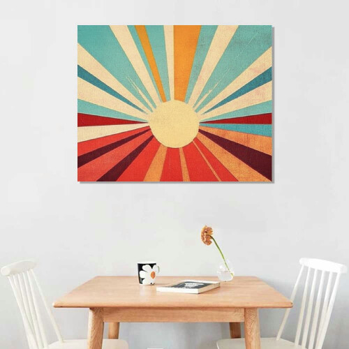 Bciig Sunburst Sky Bauhaus Canvastavla 1