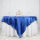 Toalha de mesa quadrada azul royal acetinada, 90x90 polegadas 2