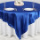 Toalha de mesa quadrada azul royal acetinada, 90x90 polegadas 3