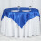 Toalha de mesa quadrada azul royal acetinada, 90x90 polegadas 5