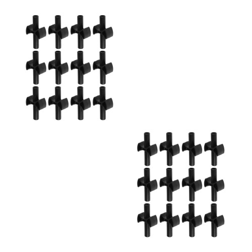 24Pcs Black Trampoline Pole Spacers Stable ABS Replacement Parts Set 2