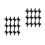 24Pcs Black Trampoline Pole Spacers Stable ABS Replacement Parts Set 5