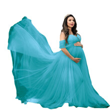 Maternity Dress For Pregnancy Photoshoot And-light aqu S