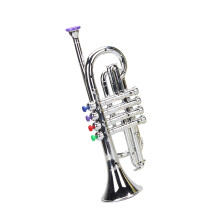 Family Friendly Kids Trumpet Musical Toy for-Silver