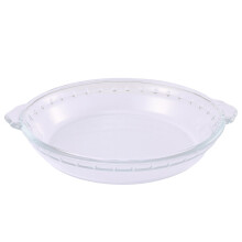 Plat à tarte en verre transparent de 23 cm
