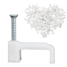 Attaches de câble plates blanches 10 mm – 200 pièces