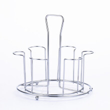 Porte-verres à vin inversé en acier inoxydable, 6 verres