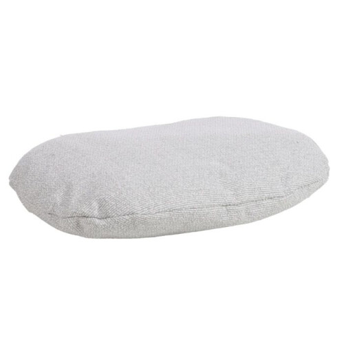 Cuscino ovale sfoderabile per cane 40 x 50 cm grigio chiaro 1