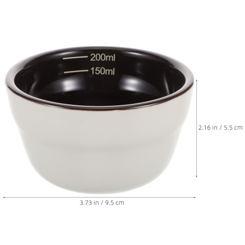2Pcs Ceramic Coffee Measuring Cups with Dual Scale for 1