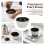 2Pcs Ceramic Coffee Measuring Cups with Dual Scale for 4