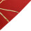 Geometrisk polyester bordløber 30x28 cm rød guld 3