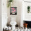 Quadro decorativo em tela floral rosa de 20 cm (8 polegadas) 5
