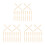 600Pièces En Bambou Beige Accessoires Gourmet 6