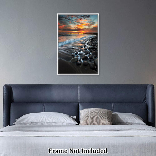 Sunset Seascape Canvas Print 12x18in Unframed 2