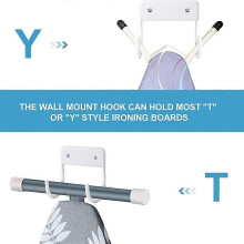 Ironing Board Hanger, Ironing Board Hook, Ironing Boards Wall Mounted Holder, Large & Small Ironing Board (Matte Black)