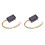 2Pcs Black Three Wire LCD Dc Voltmeter for Automotive Battery Use 1