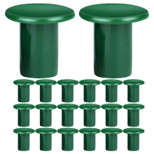 60Pcs Small Plastic Green Bamboo Pole Covers for Garden Plant Safety