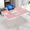 Living And Home Foldable Laptop Bed Table with Drawer, Pink 2