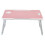Living And Home Foldable Laptop Bed Table with Drawer, Pink 4