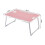 Living And Home Foldable Laptop Bed Table with Drawer, Pink 6