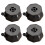 4Pcs Adhesive Casters Wheel Appliance Roller-black red wheel 1