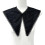 White Detachable Collar Half Shirt Accessory Elegant Lace-Black 1